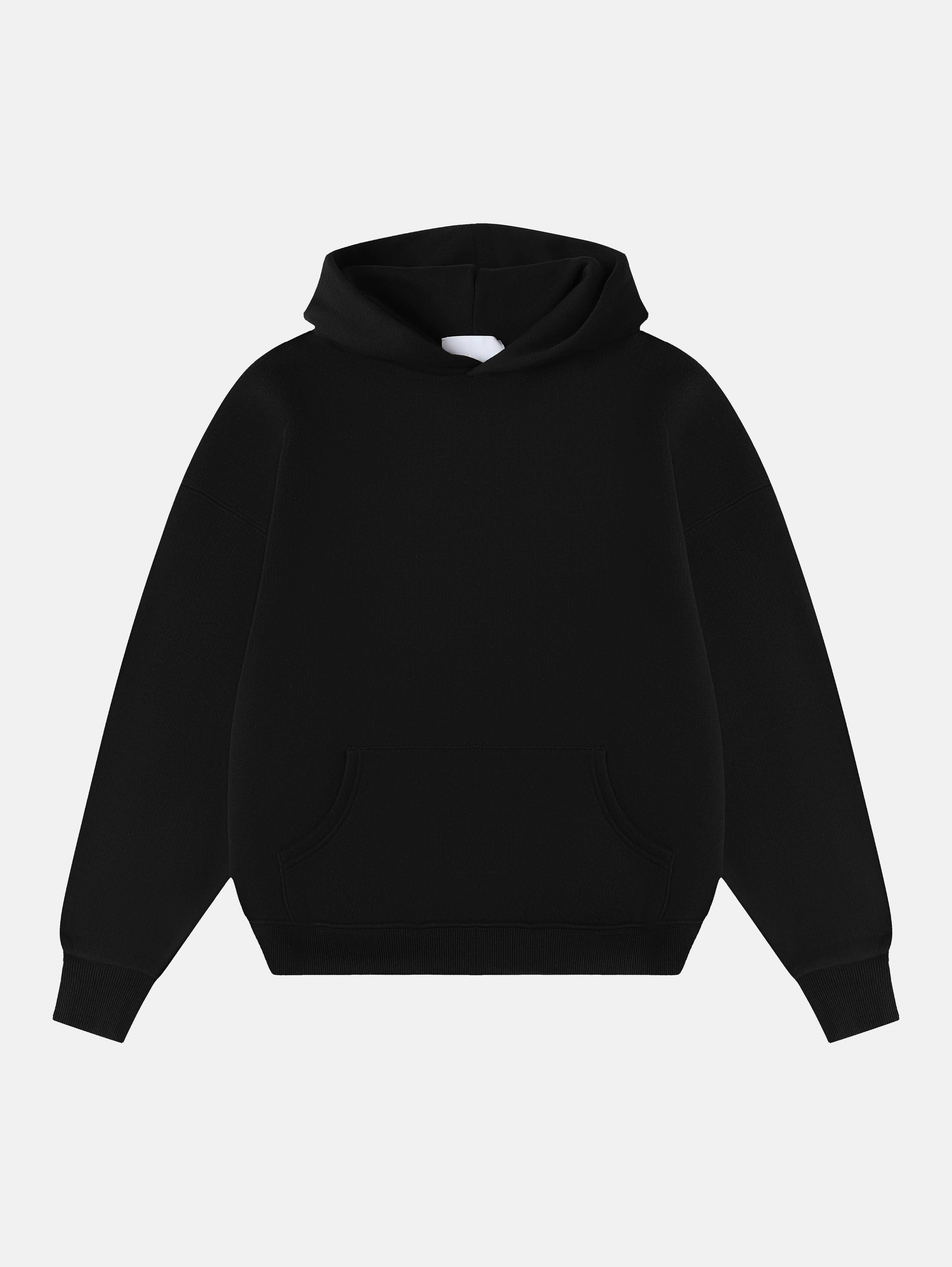 BLANCKS PULLOVER HOODIE W/ POCKETS - BLACK