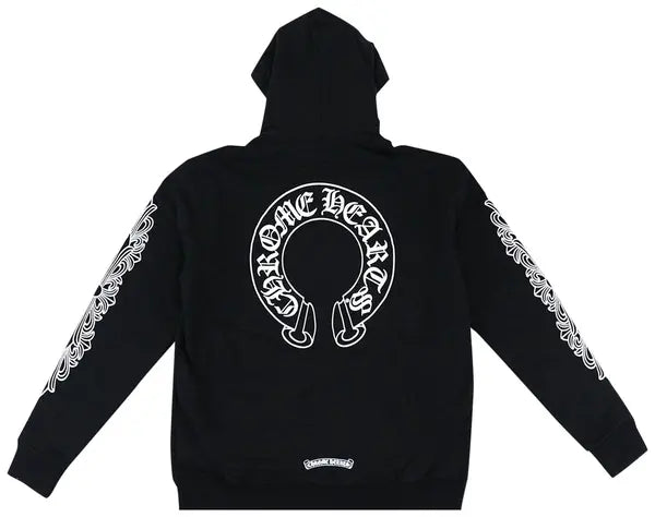 Chrome Zip Up Hoodie Black