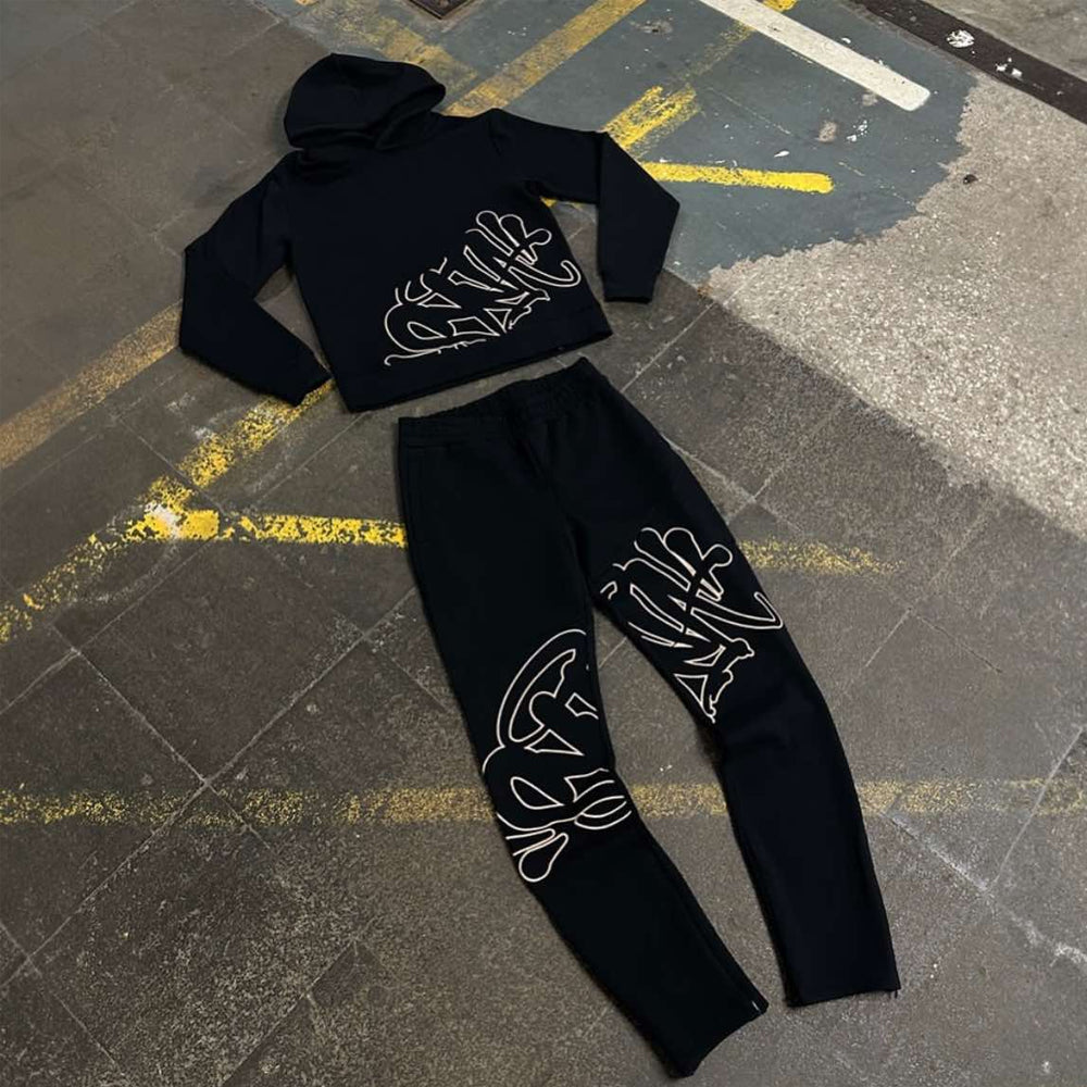 World Logo Slice Tracksuit - Black / Rose Gold