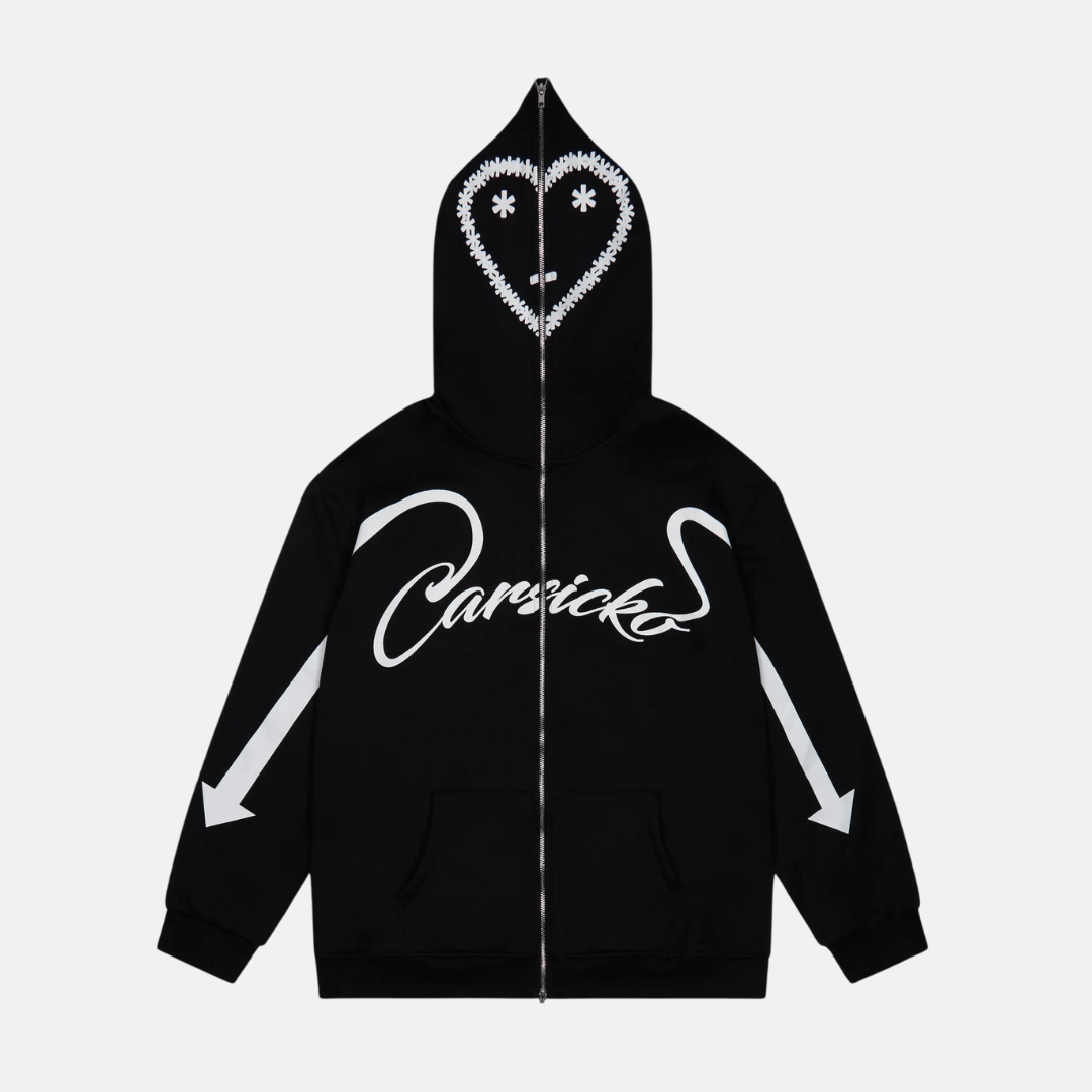 Love Spread Zip Up Hoodie - Black