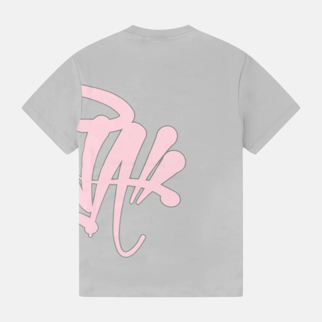 T-shirt & Shorts Logo Set - Grey/Pink