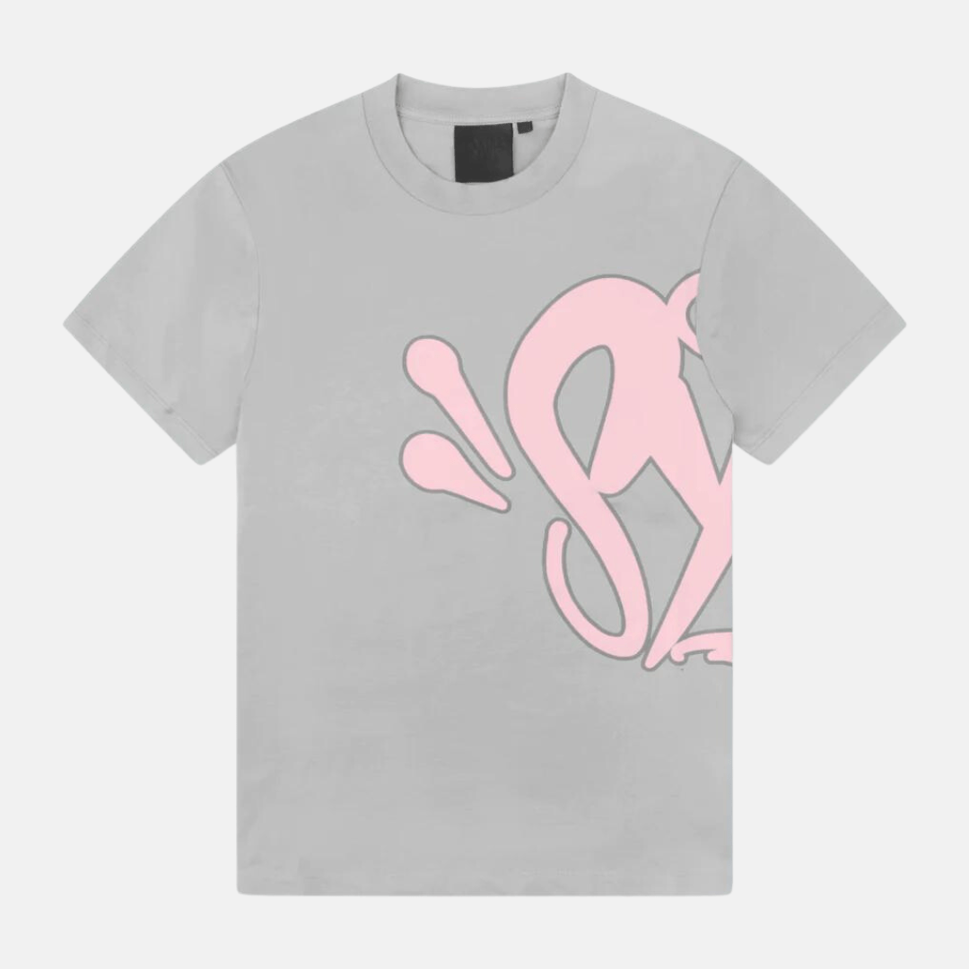 T-shirt & Shorts Logo Set - Grey/Pink