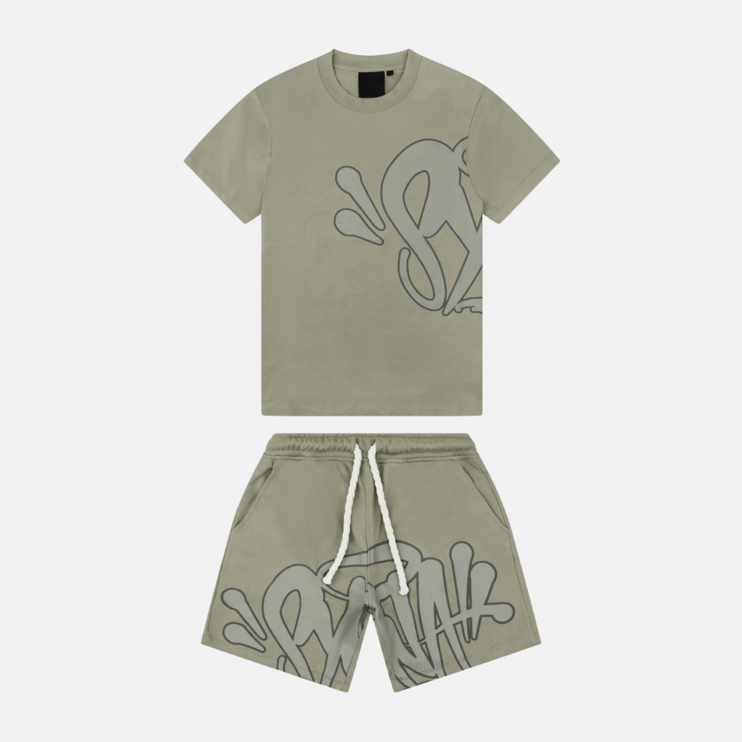 T-shirt & Shorts Logo Set - Sage
