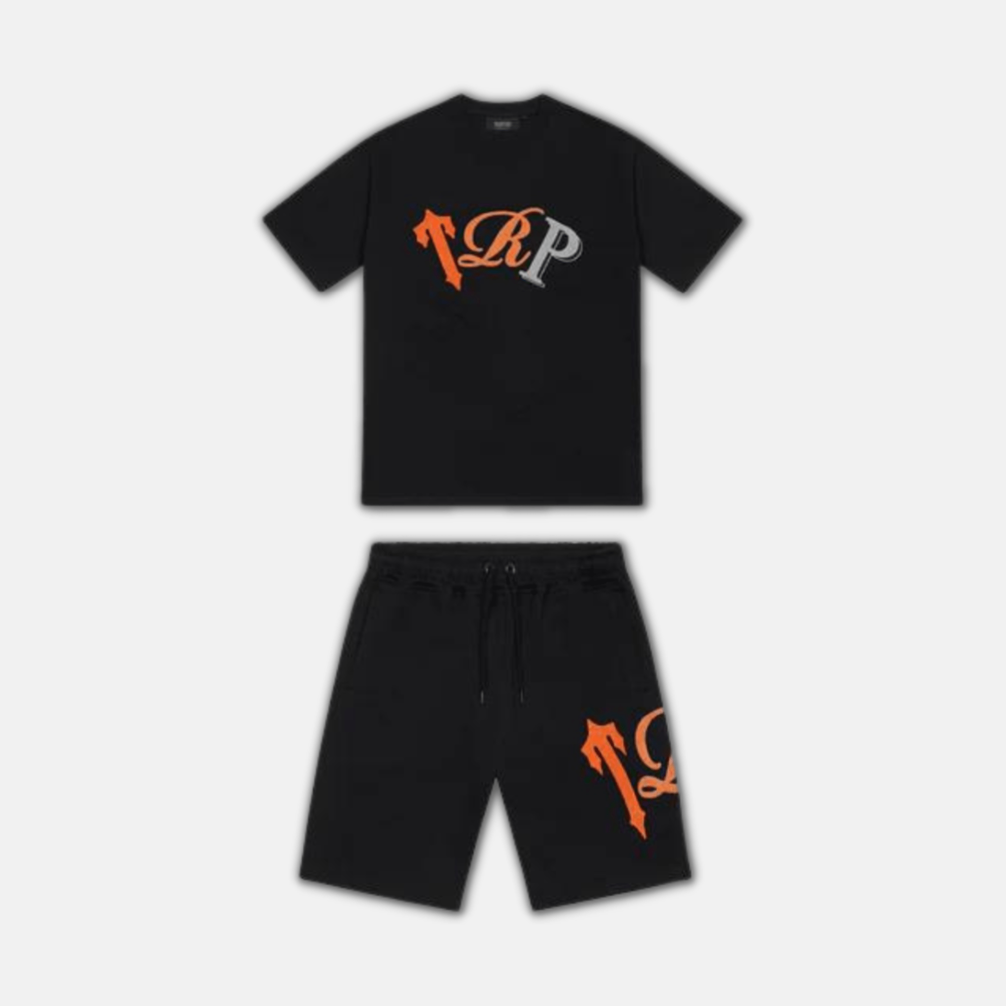 Chenille TRP Short Set - Black/Orange