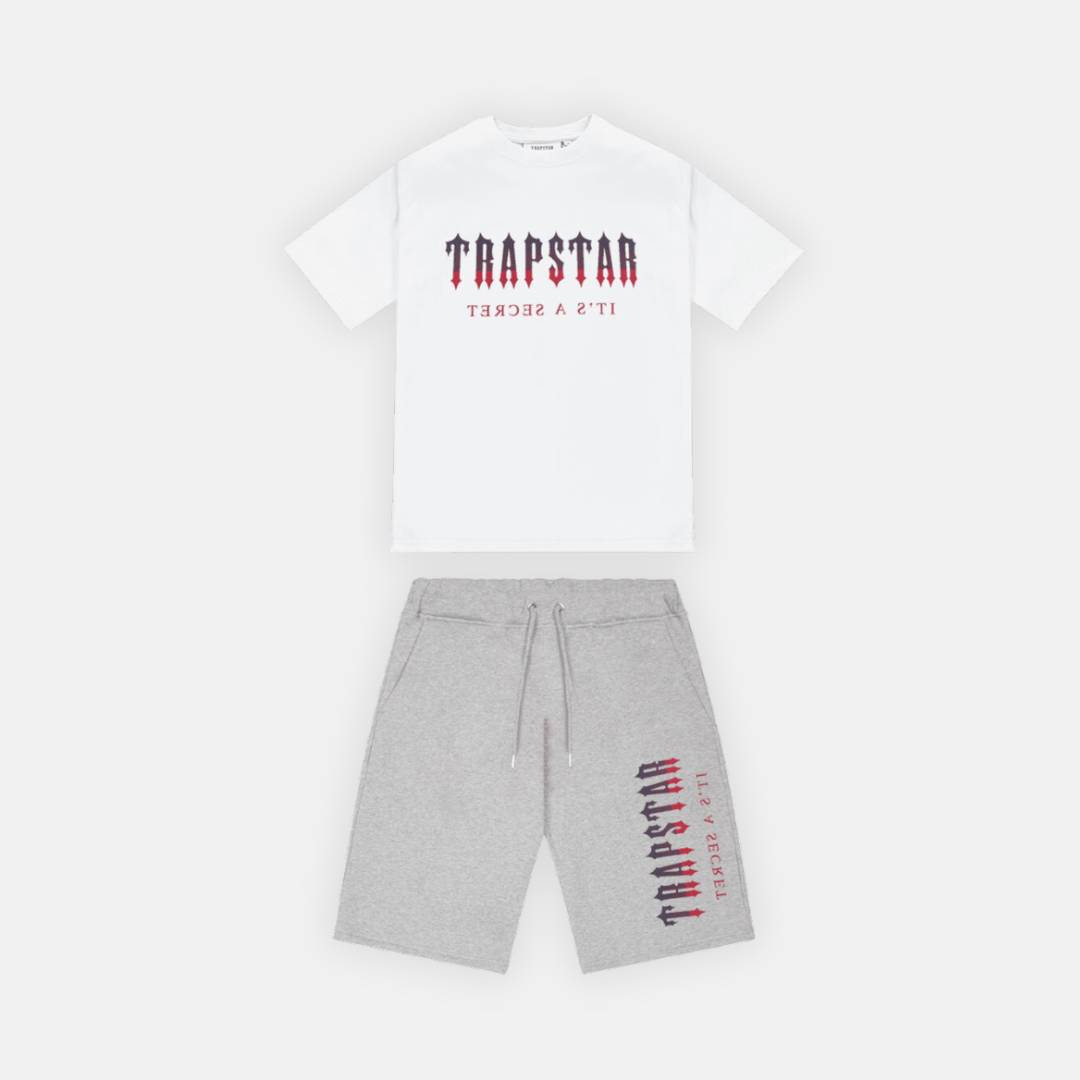Decoded Shorts Set - White/Red Gradient