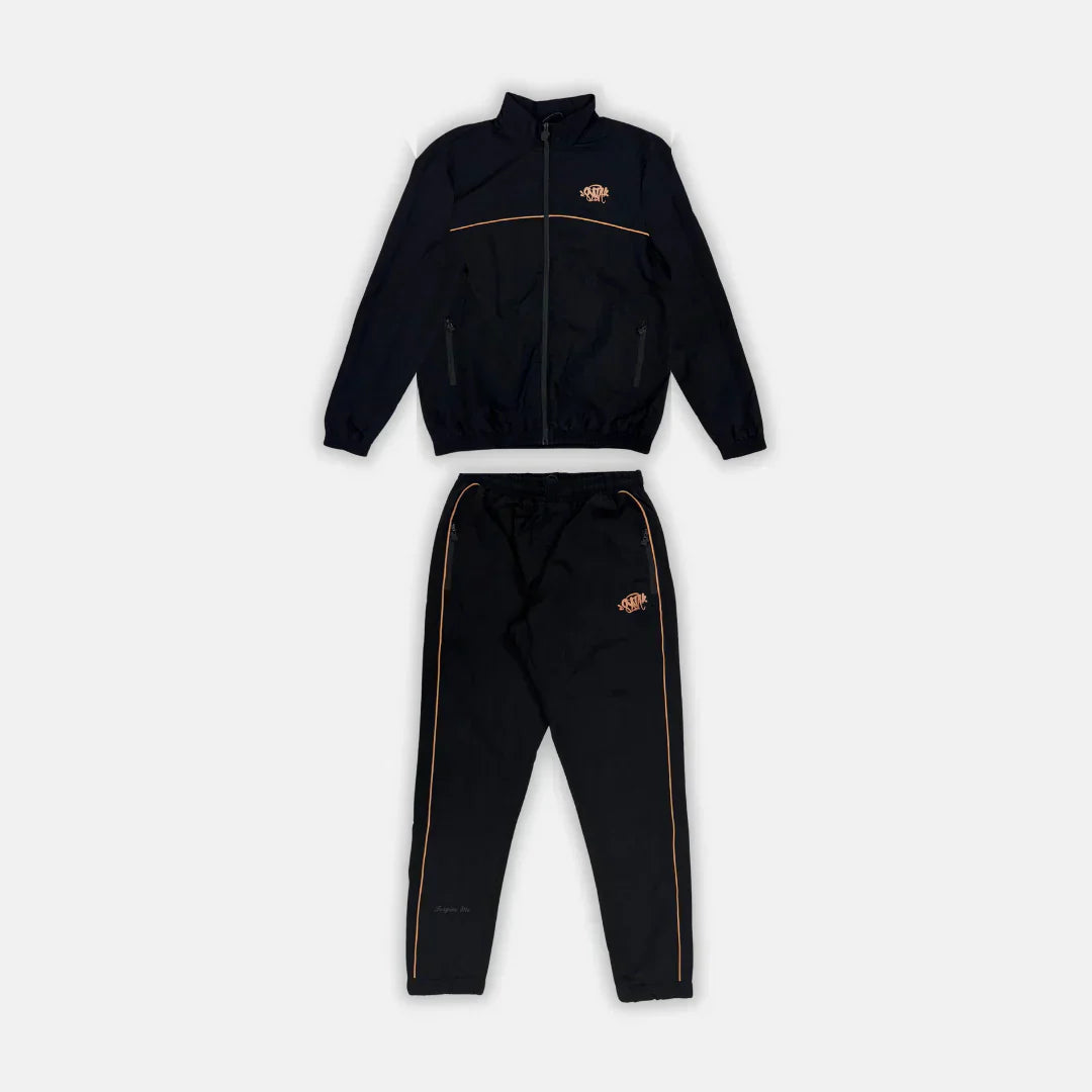 World Logo Shell Tracksuit - Black / Rose Gold