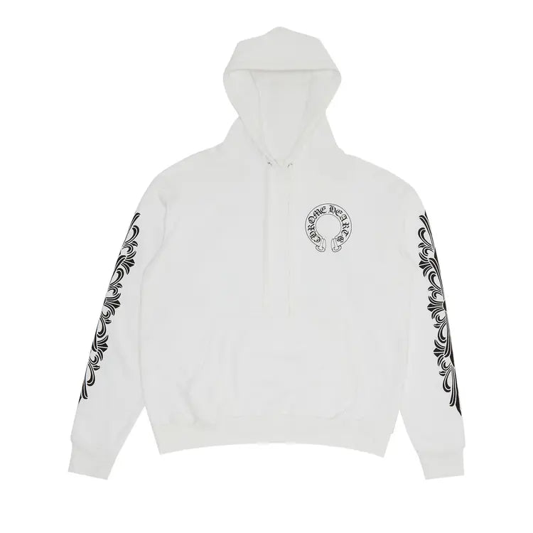 Chrome Zip Up Hoodie White