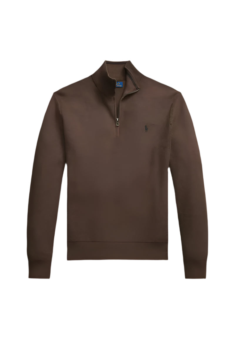 Brown Quarter Zip