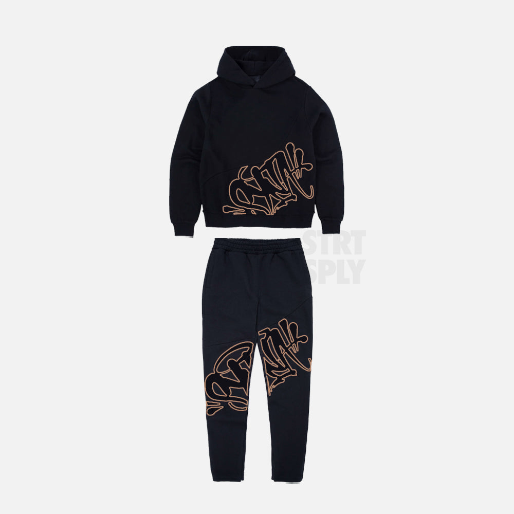 World Logo Slice Tracksuit - Black / Rose Gold