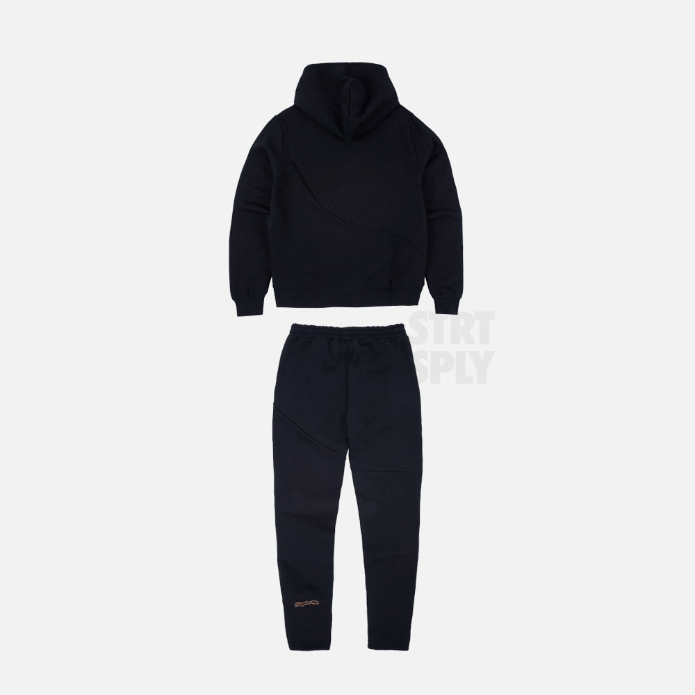World Logo Slice Tracksuit - Black / Rose Gold
