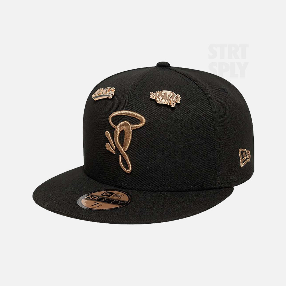 Snapback Cap - Black / Rose Gold
