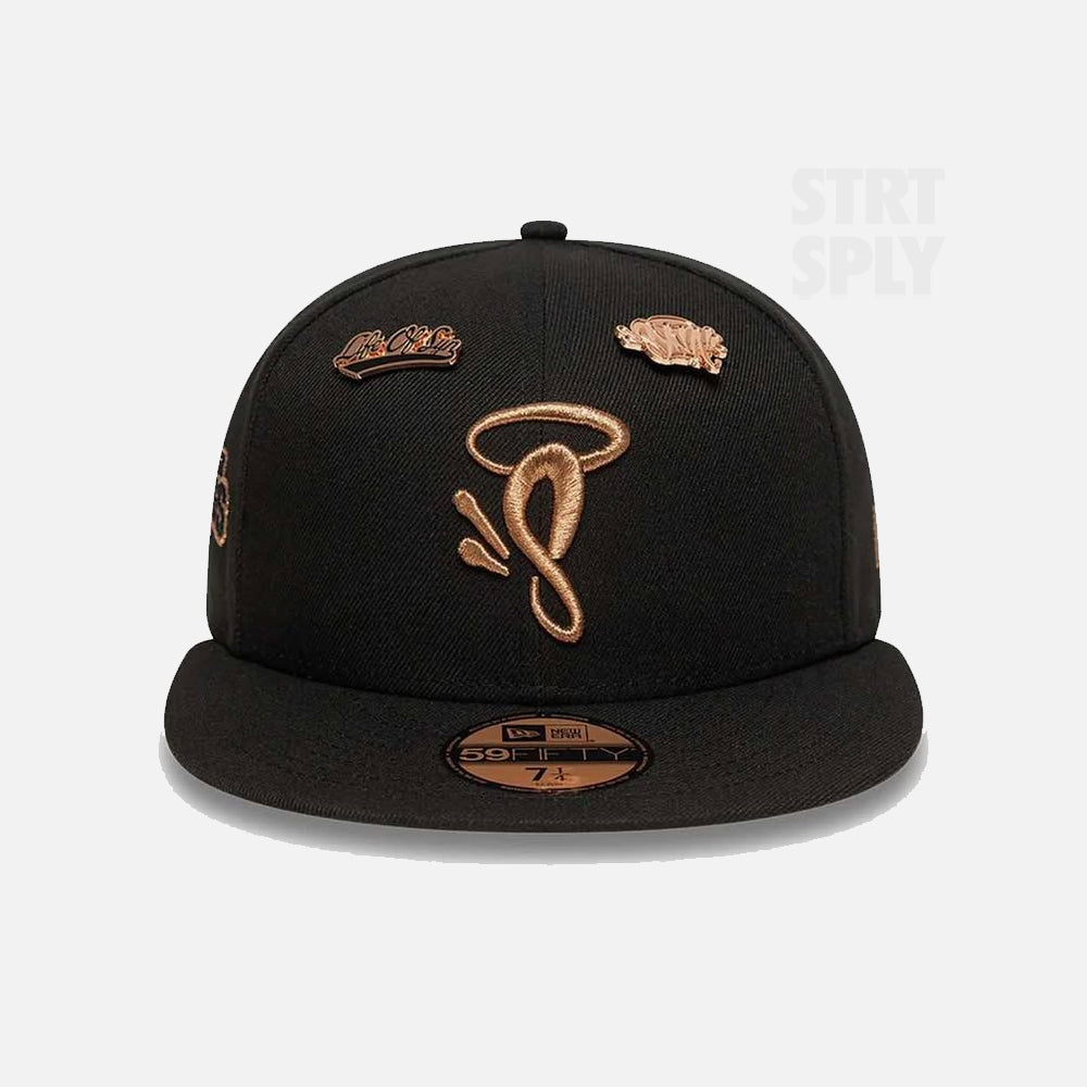 Snapback Cap - Black / Rose Gold