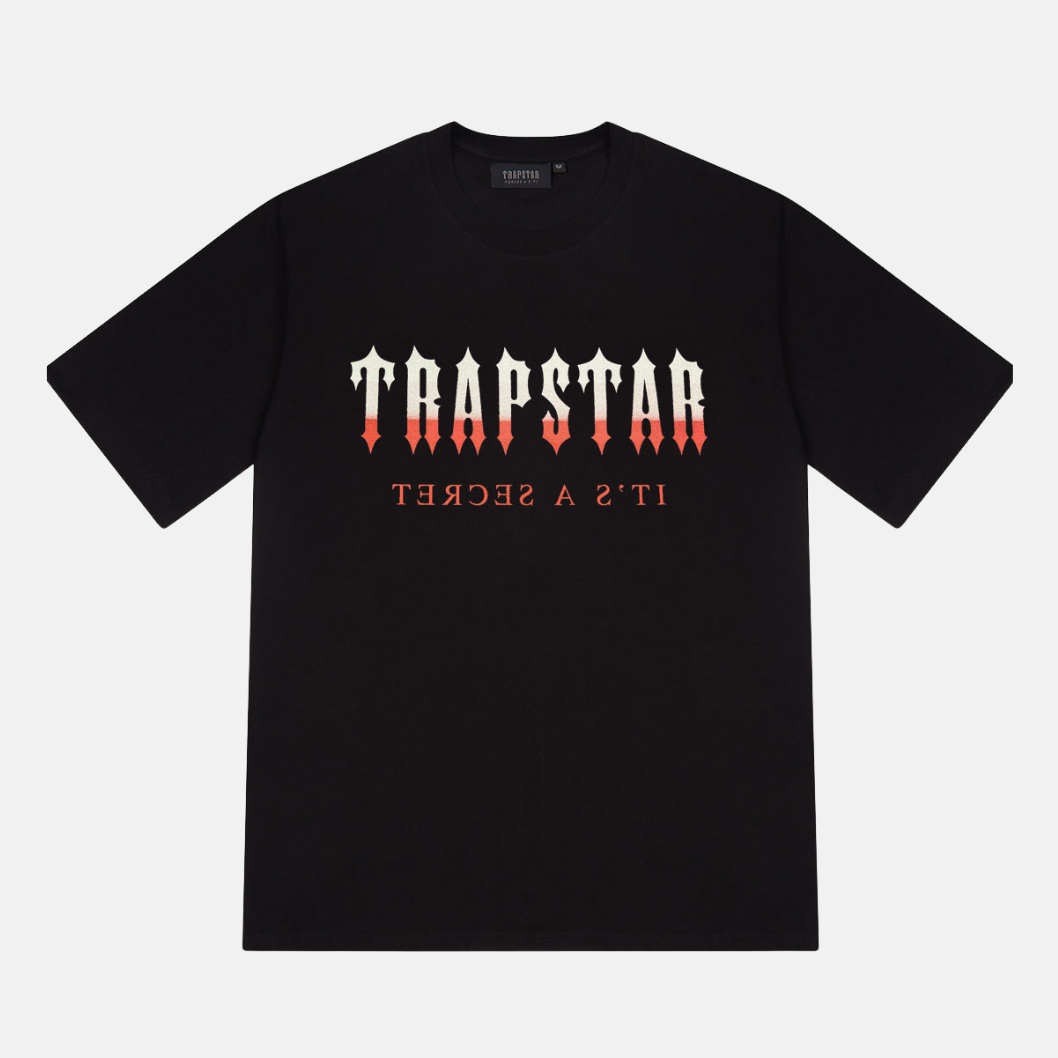 Decoded T-Shirt - Black/Red Gradient