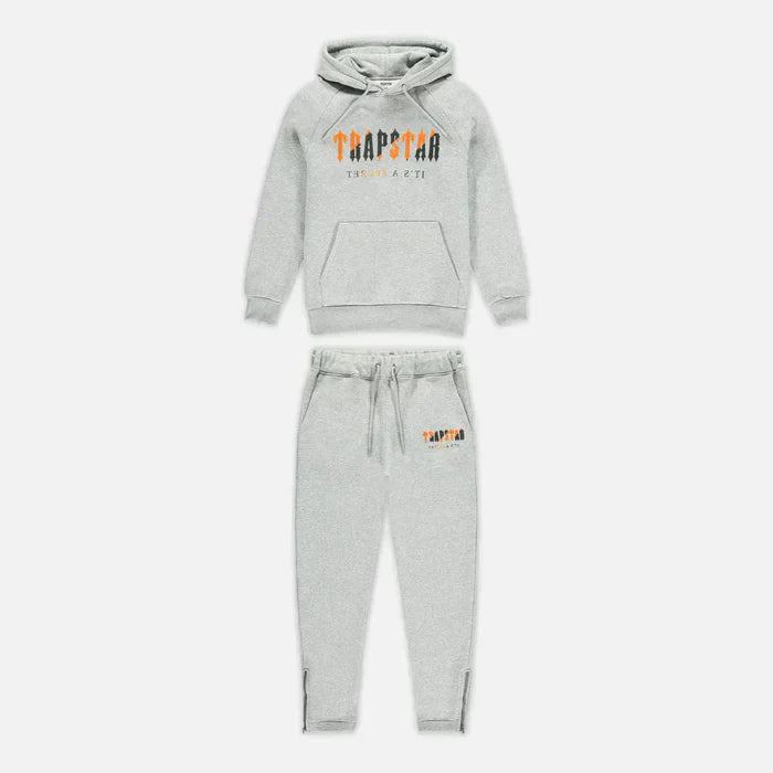 Chenille Decoded Tracksuit - Grey & Orange