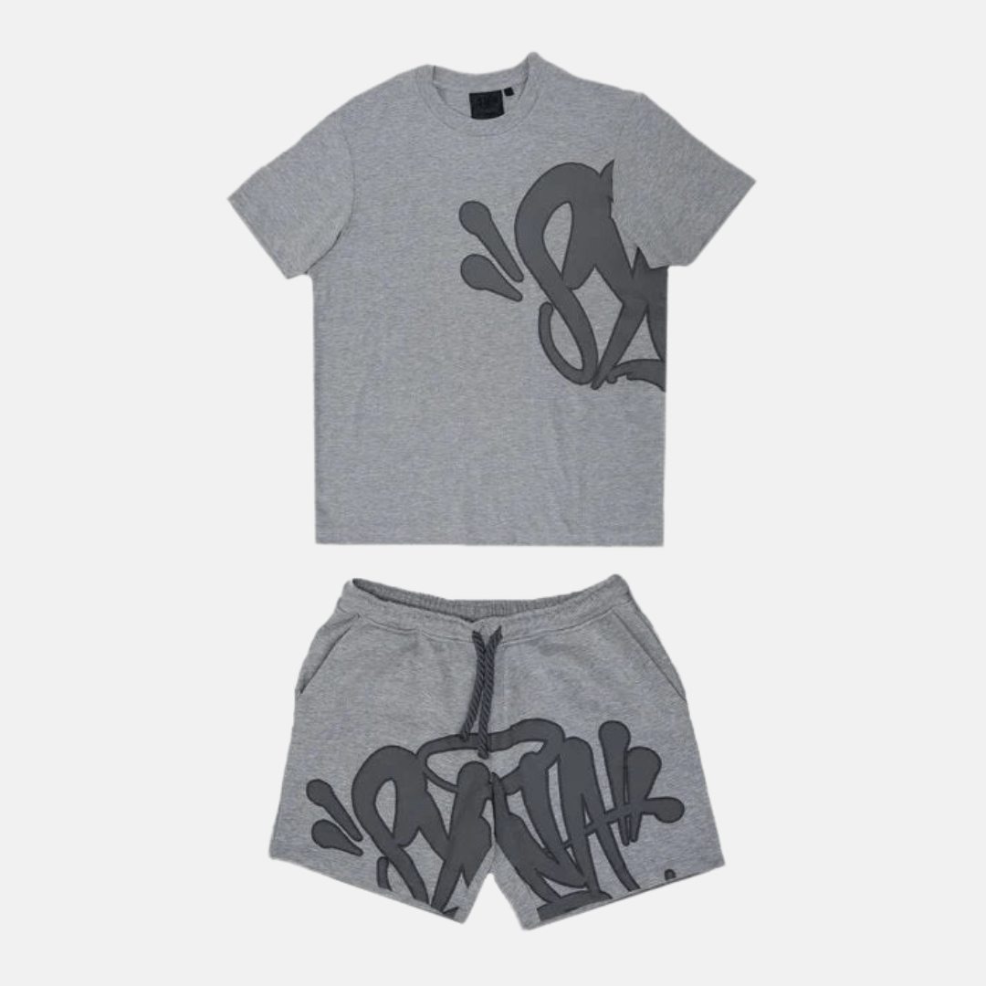 T-shirt & Shorts Logo Set - Grey