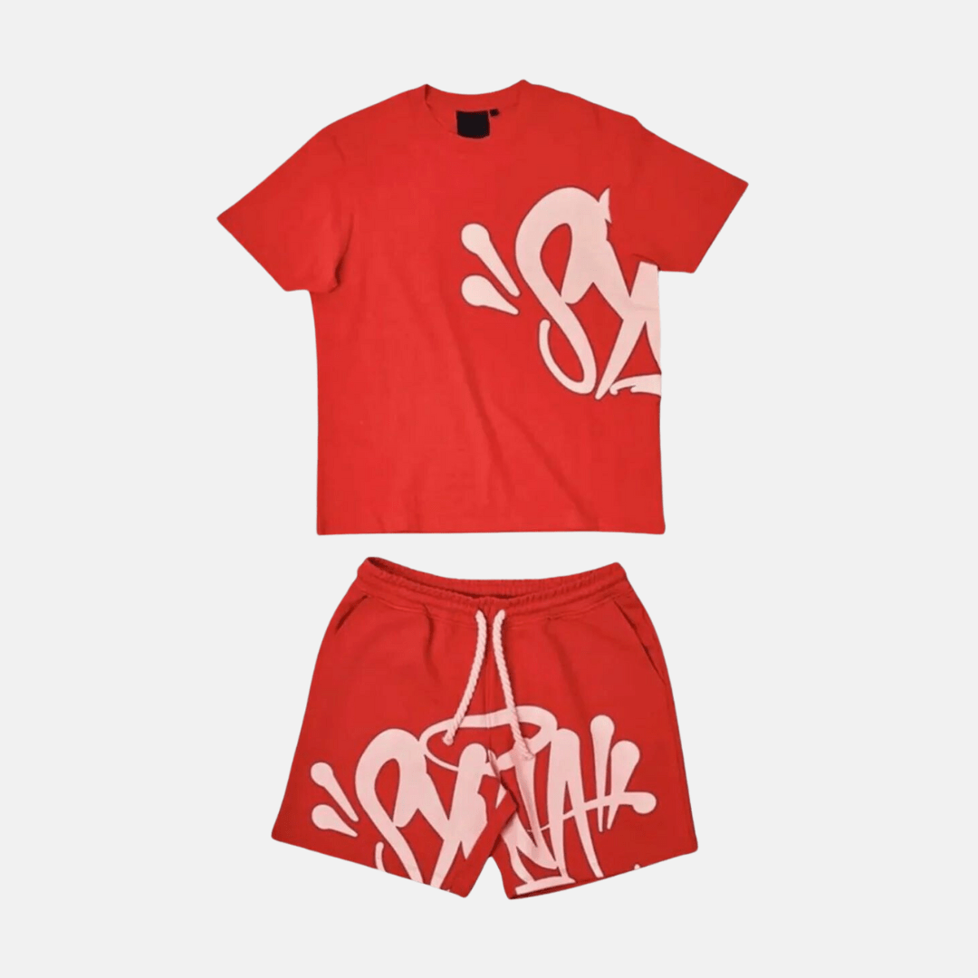T-shirt & Shorts Logo Set - Red